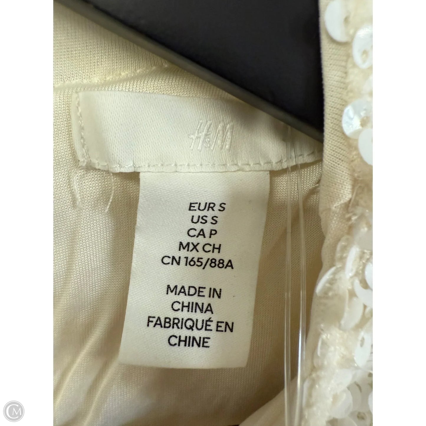 Top Short Sleeve By H&m In White, Size: S