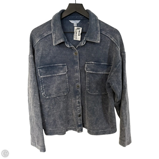 Jacket Shirt By Time And Tru In Blue, Size: M