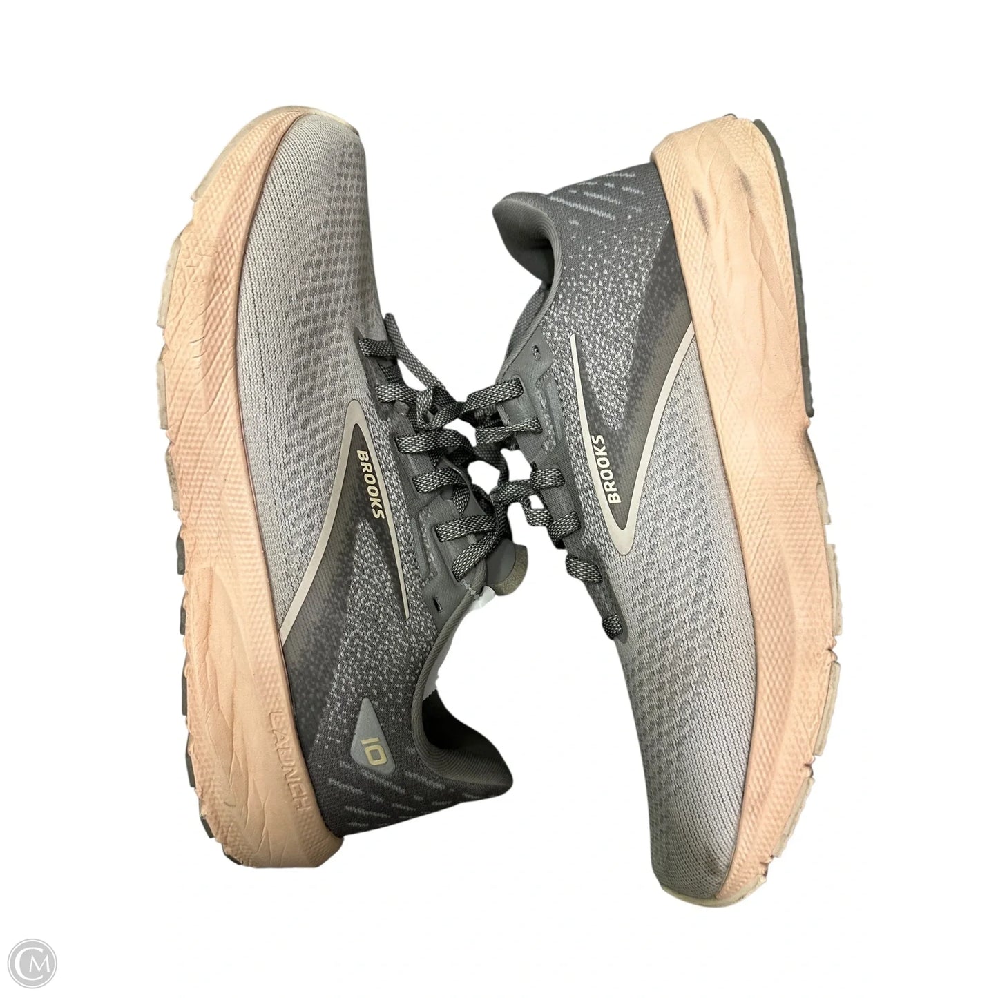 Shoes Athletic By Brooks In Grey & Pink, Size: 8