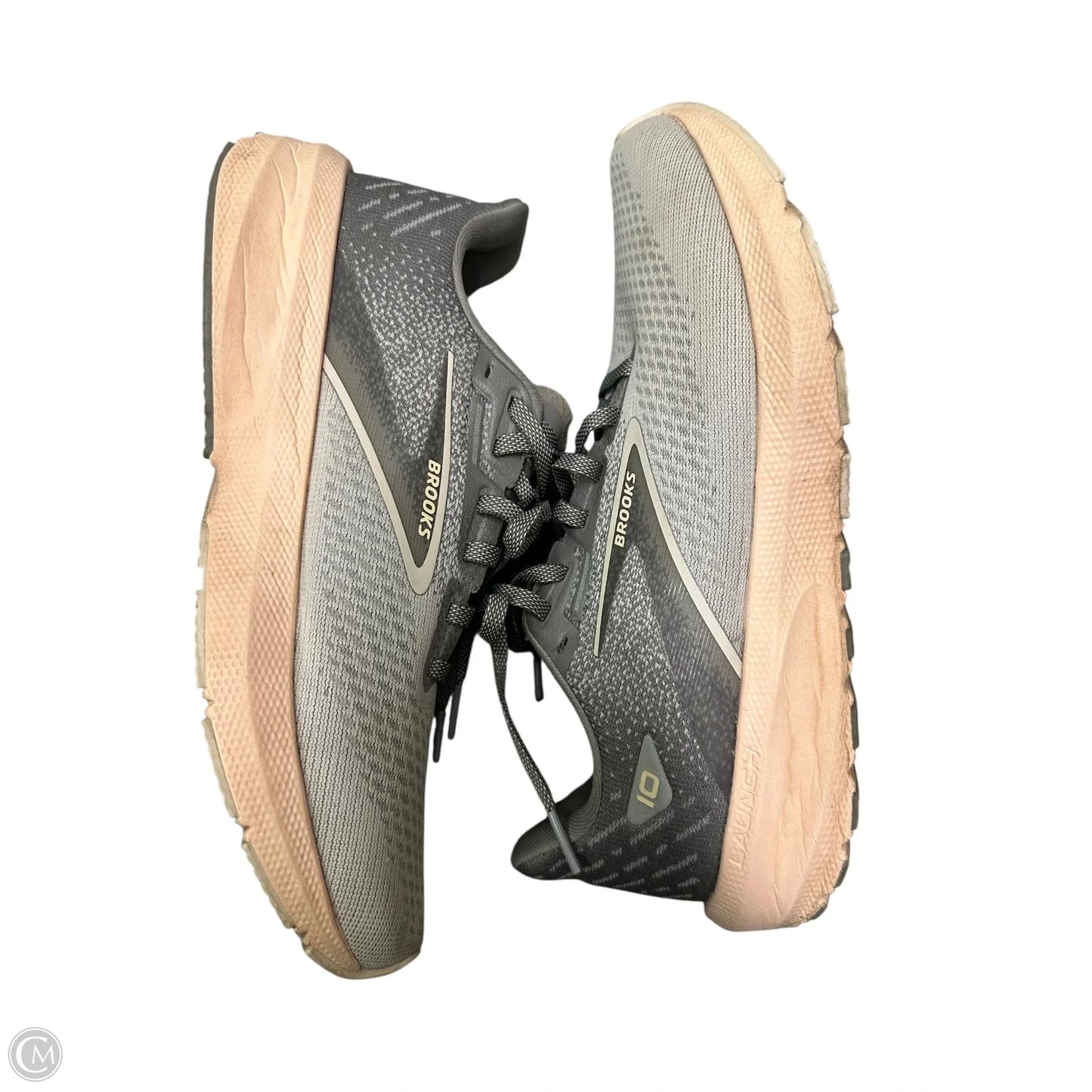 Shoes Athletic By Brooks In Grey & Pink, Size: 8