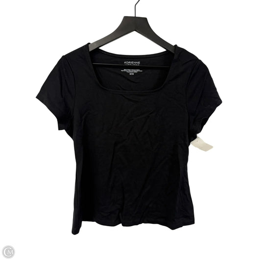 Top Short Sleeve Basic By Adrianna Papell In Black, Size: M