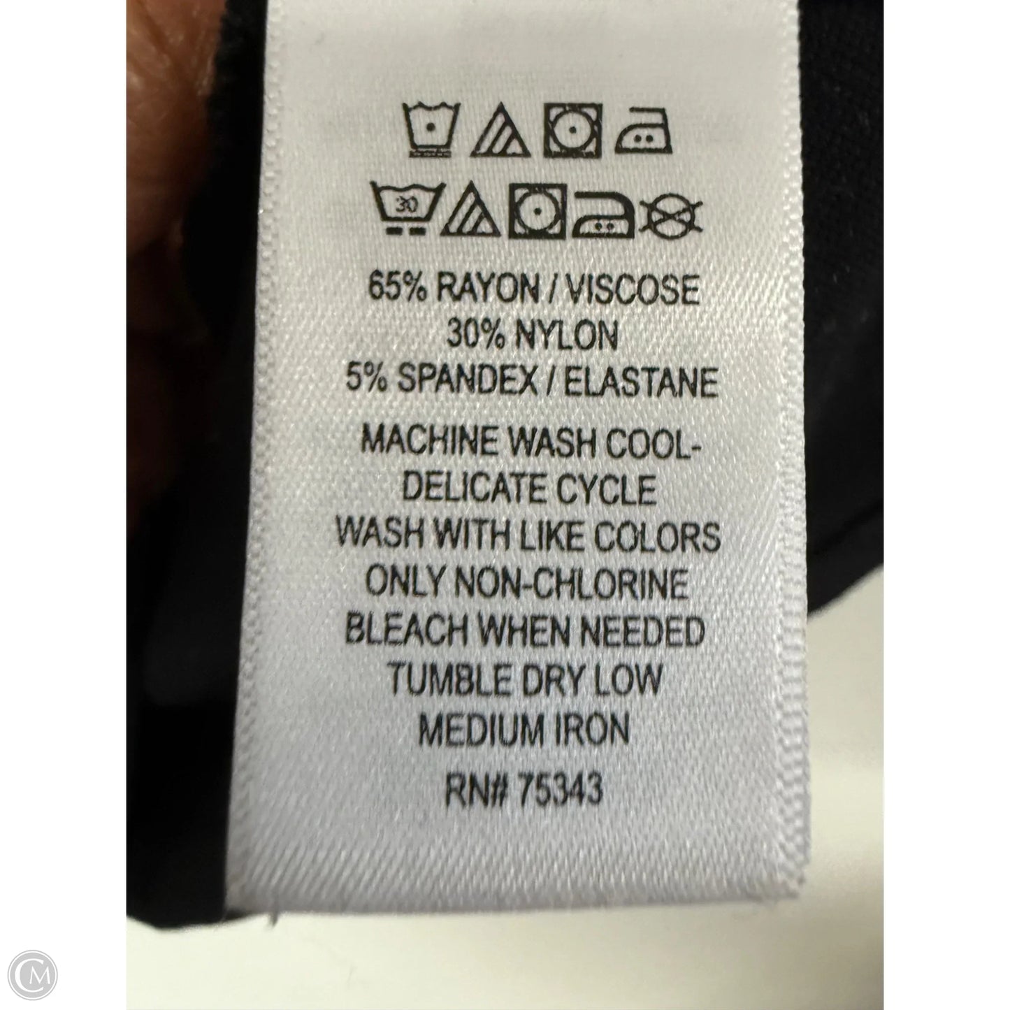 Top Short Sleeve Basic By Adrianna Papell In Black, Size: M