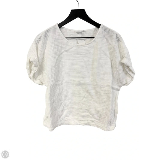 Top Short Sleeve By Gap In White, Size: M