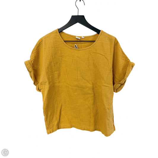 Top Short Sleeve By Gap In Yellow, Size: M