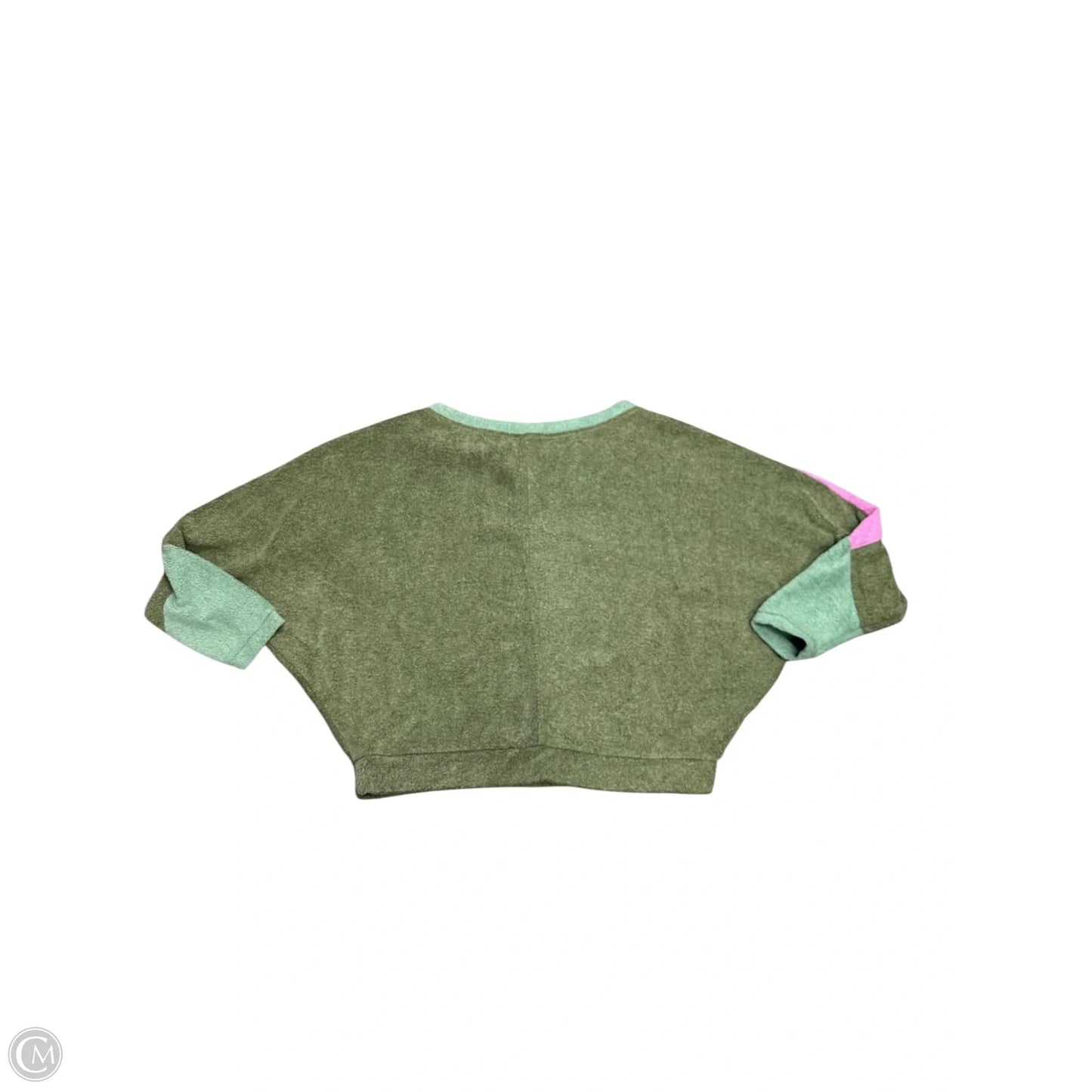 Top Long Sleeve By Free People In Green & Pink, Size: S