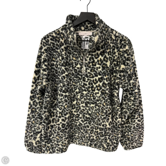 Sweatshirt Collar By Loft In Leopard Print, Size: M