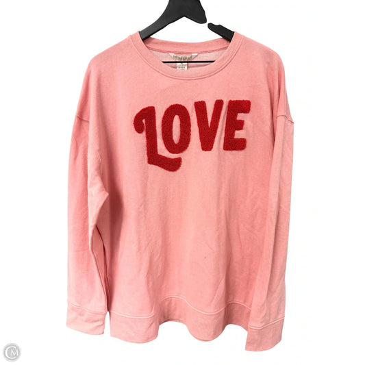 Sweatshirt Crewneck By Cme In Pink, Size: Xl