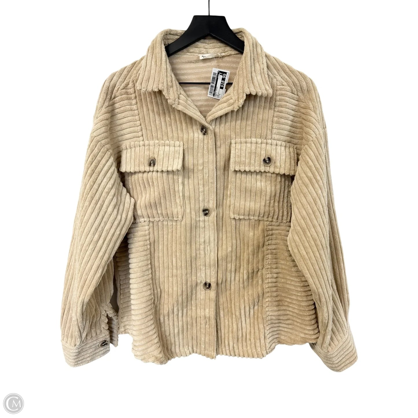 Jacket Shirt By Cmc In Tan, Size: S