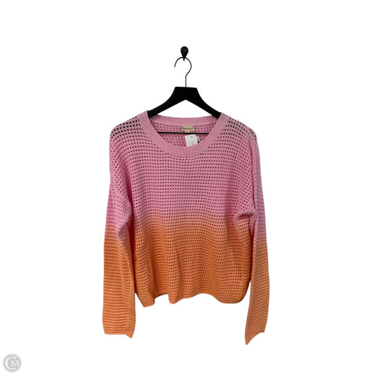 Sweater By Hem & Thread In Orange & Pink, Size: M