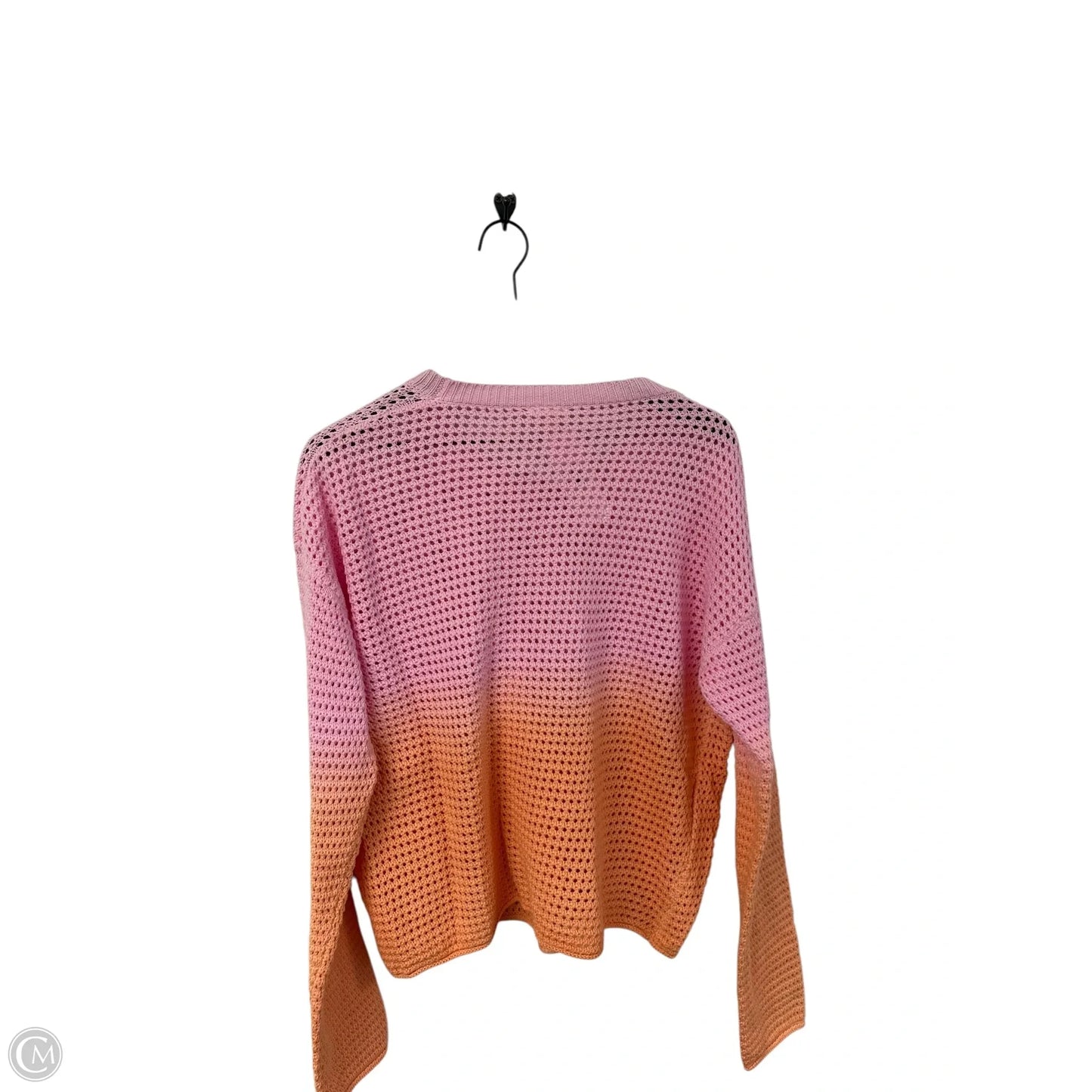 Sweater By Hem & Thread In Orange & Pink, Size: M