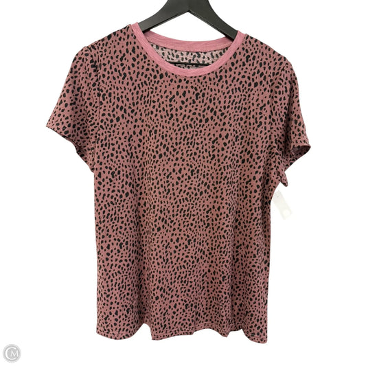 Top Short Sleeve Basic By Cmf In Black & Purple, Size: M