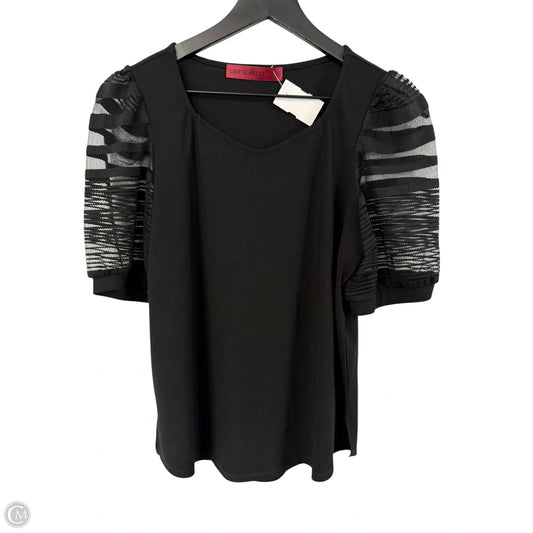 Top Short Sleeve By Clothes Mentor In Black, Size: M
