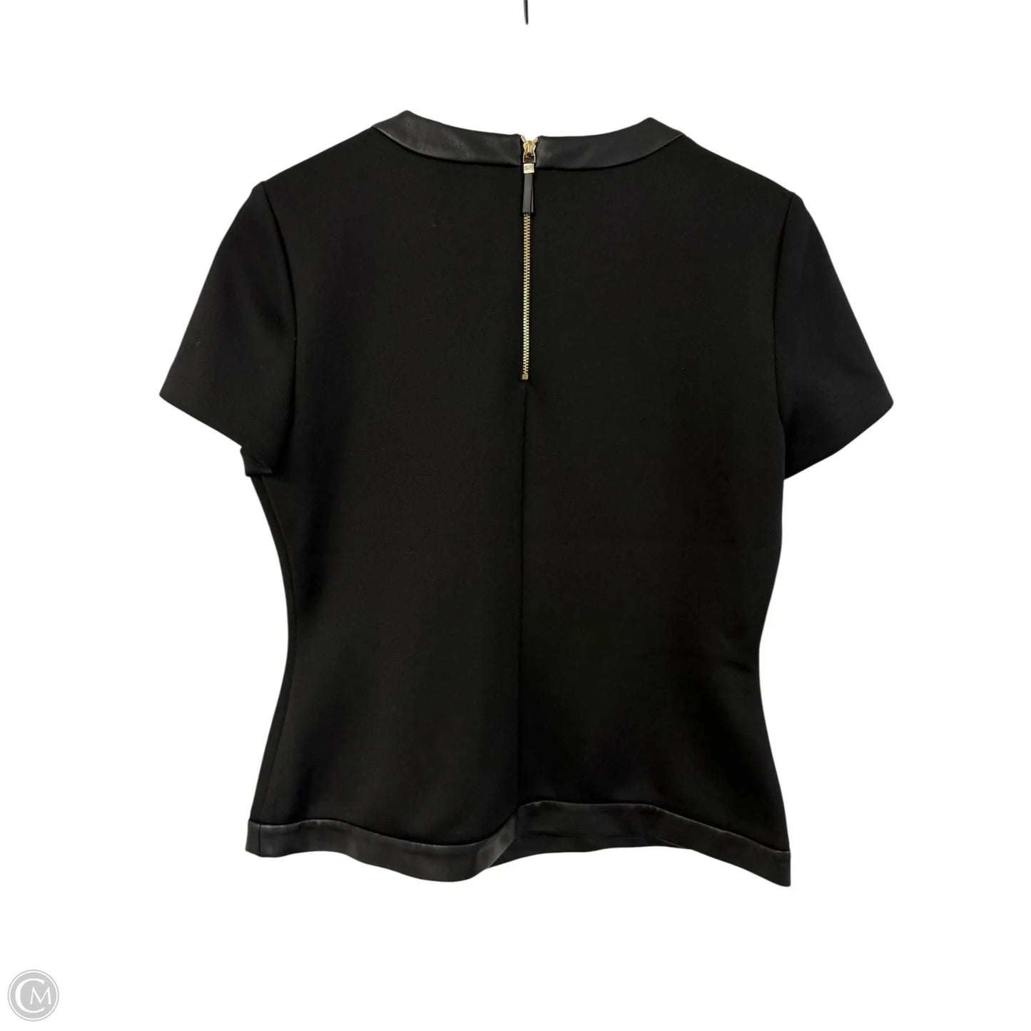 Top Short Sleeve By Calvin Klein In Black, Size: M