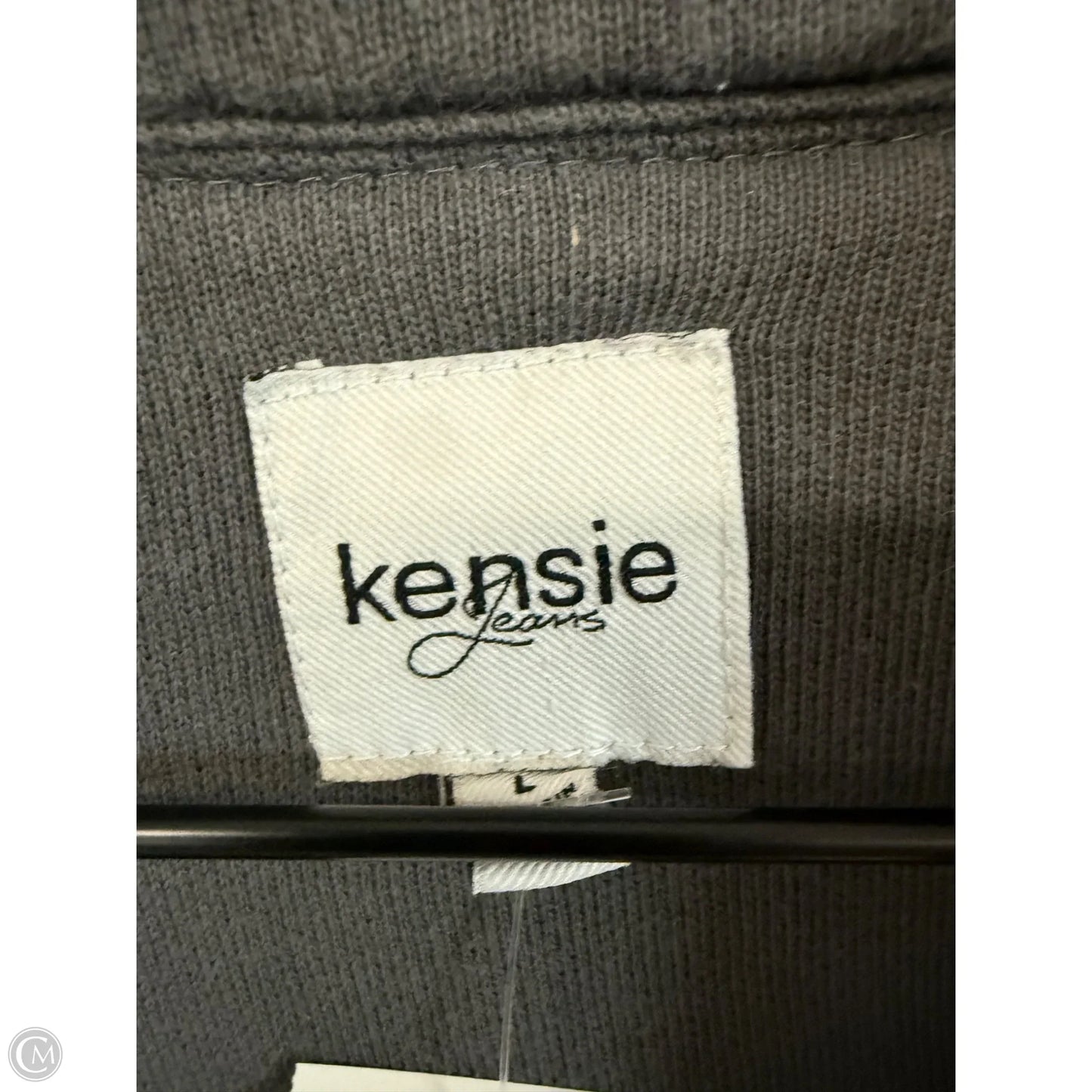 Jacket Shirt By Kensie In Grey, Size: L