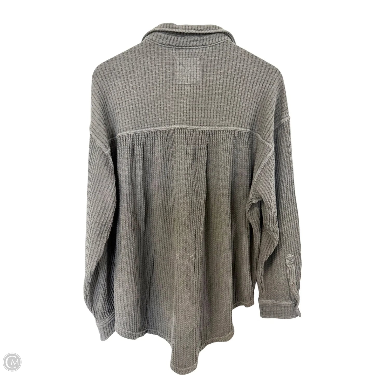 Jacket Shirt By Aerie In Grey, Size: S