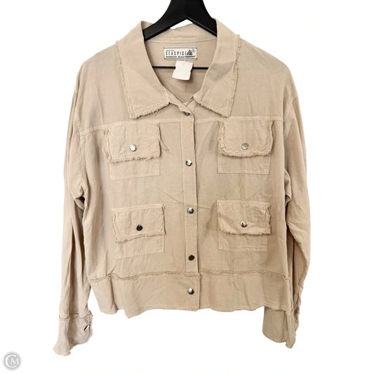 Jacket Other By Clothes Mentor In Tan, Size: Xl