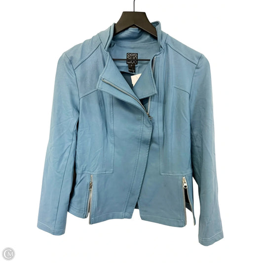 Jacket Moto By Clara Sun Woo In Blue, Size: S
