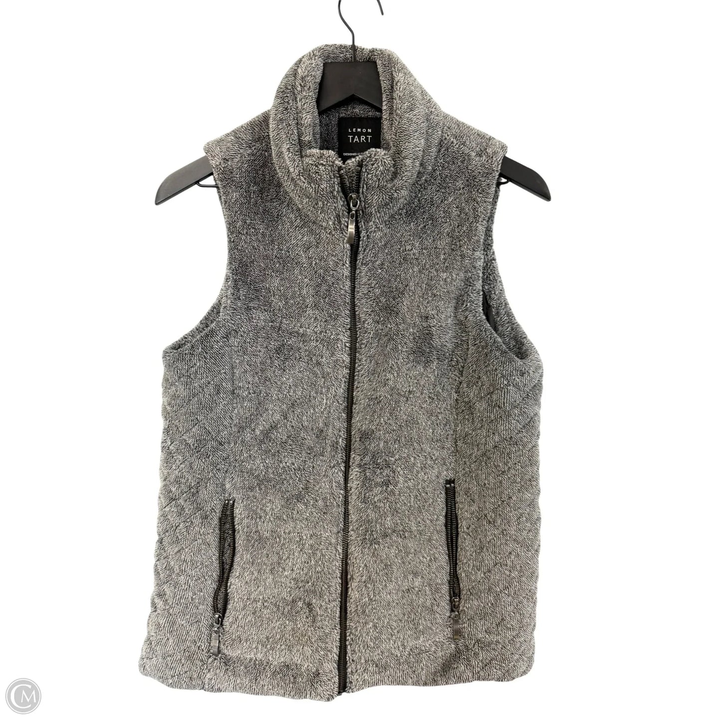 Vest Fleece By Clothes Mentor In Grey, Size: M