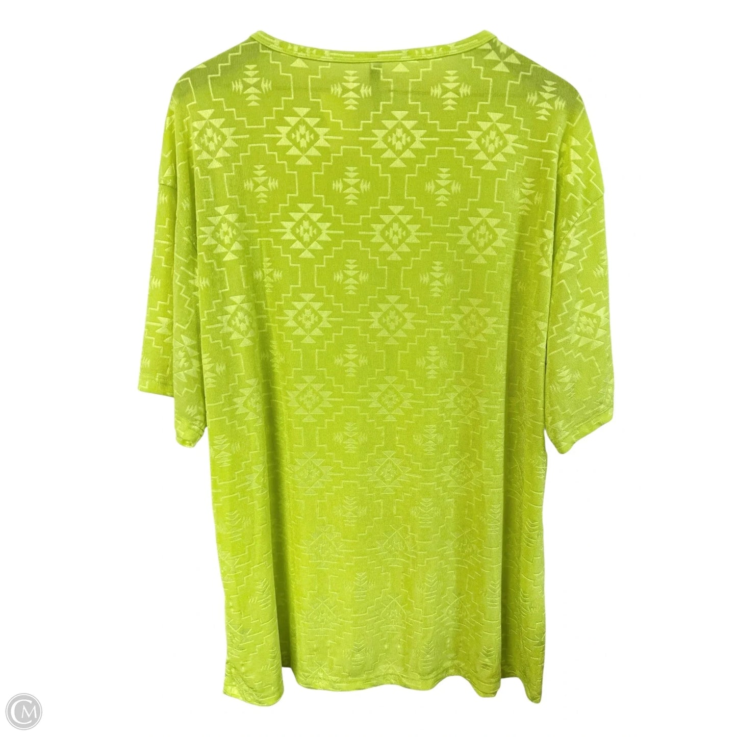 Top Short Sleeve By Cmc In Chartreuse, Size: S