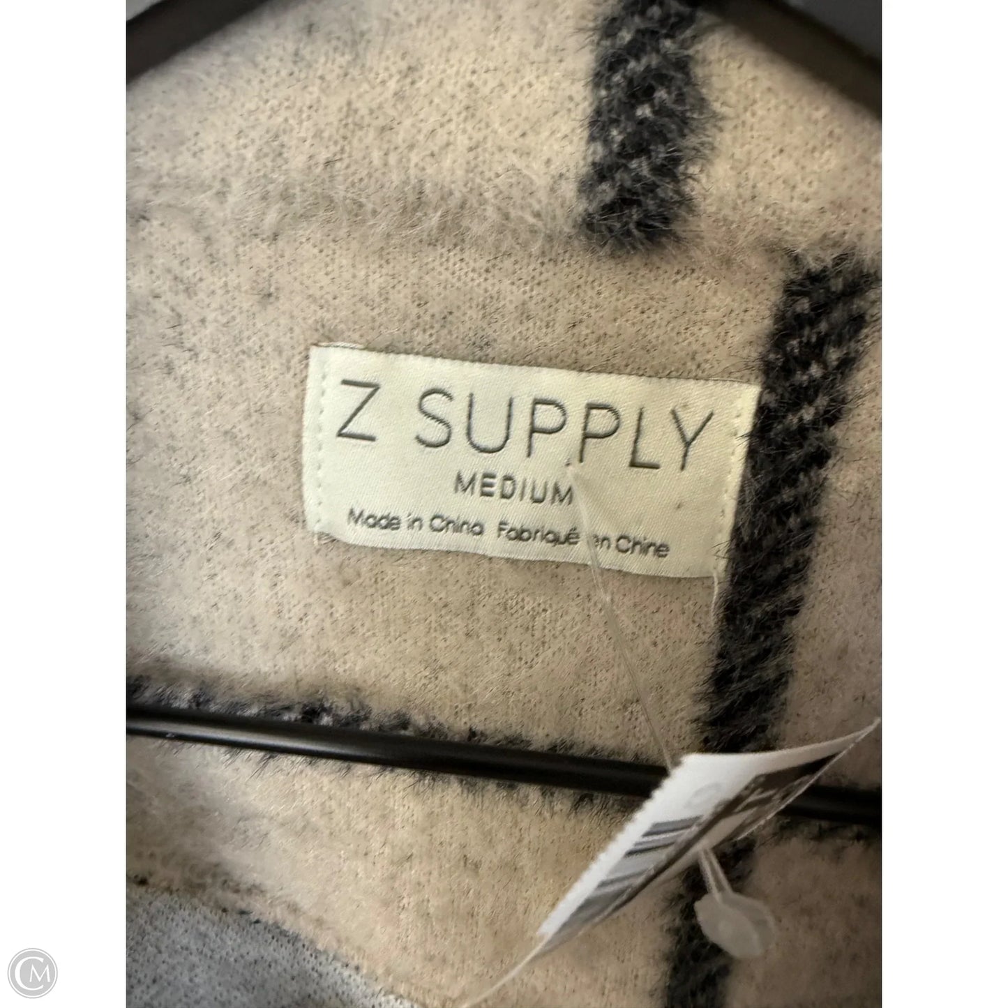 Jacket Shirt By Z Supply In Black & Tan, Size: M