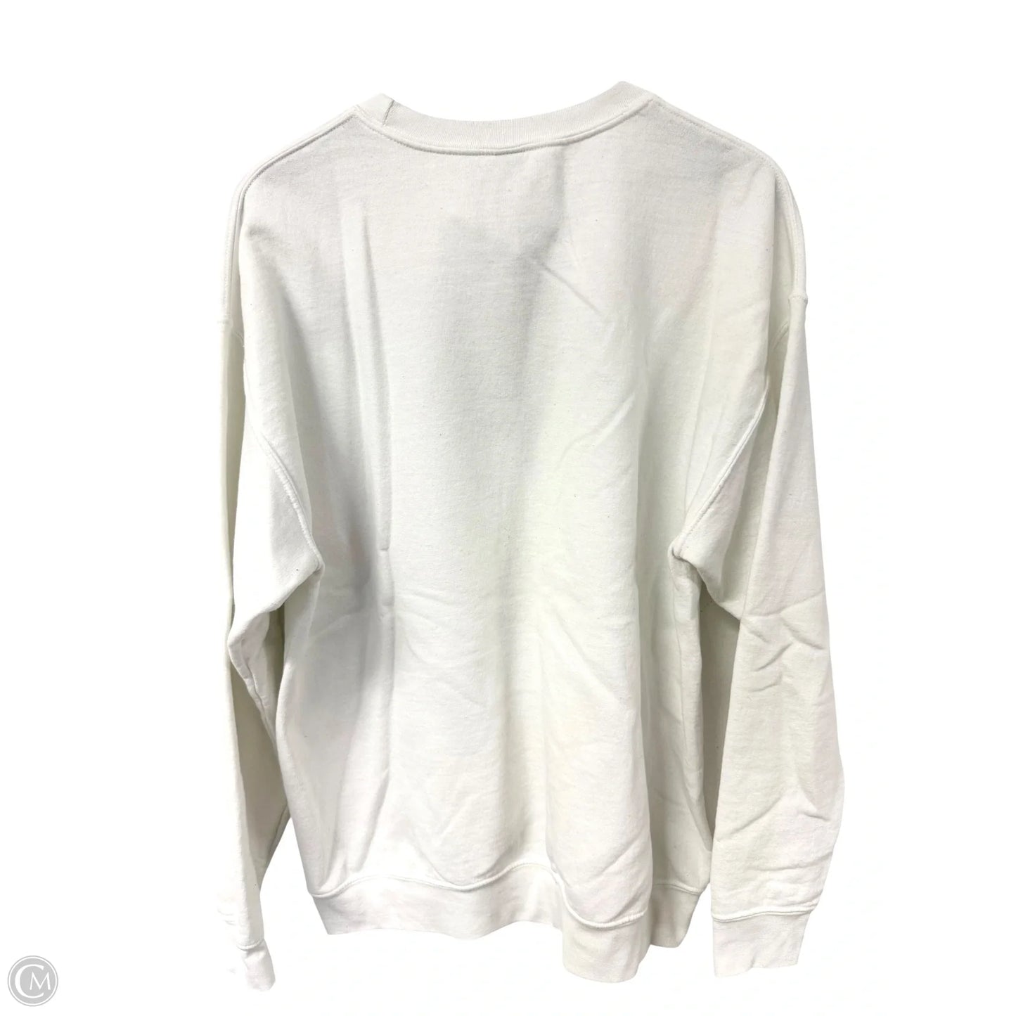 Sweatshirt Crewneck By Gildan In White, Size: L