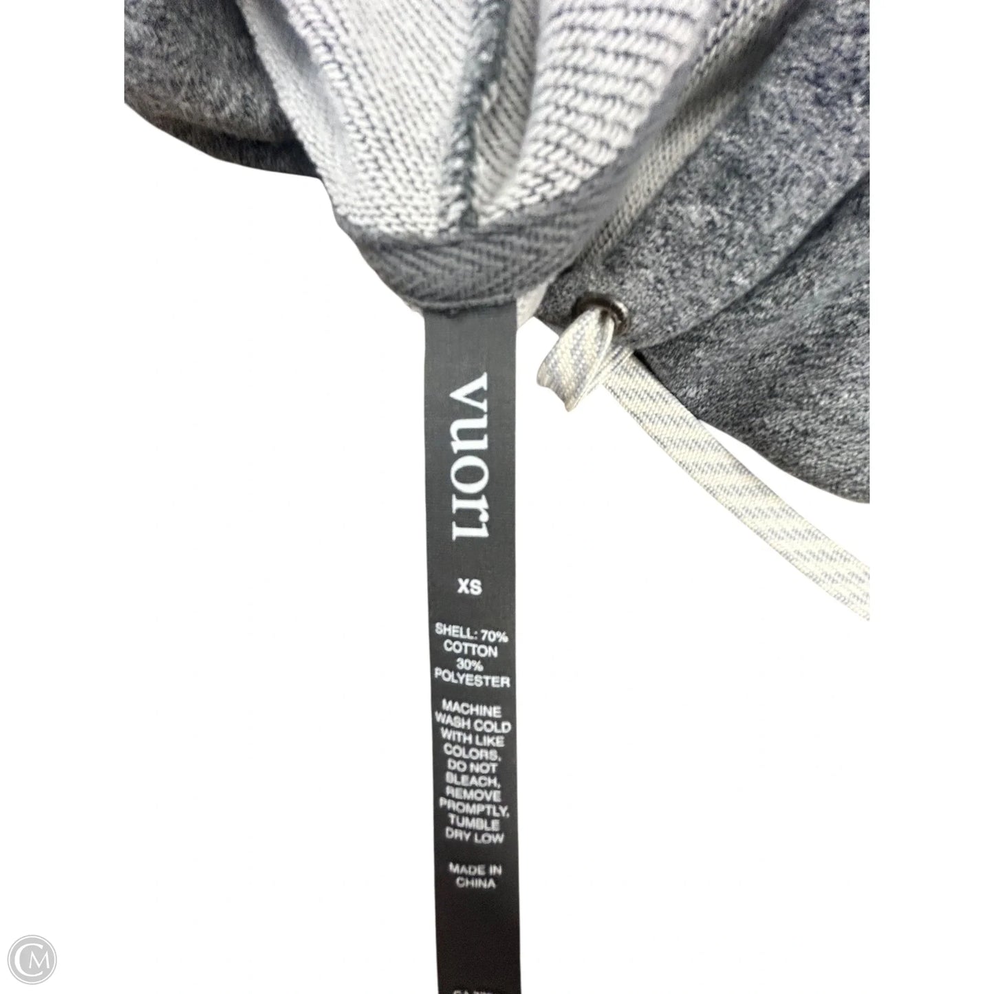 Sweatshirt Hoodie By Vuori In Grey & White, Size: Xs