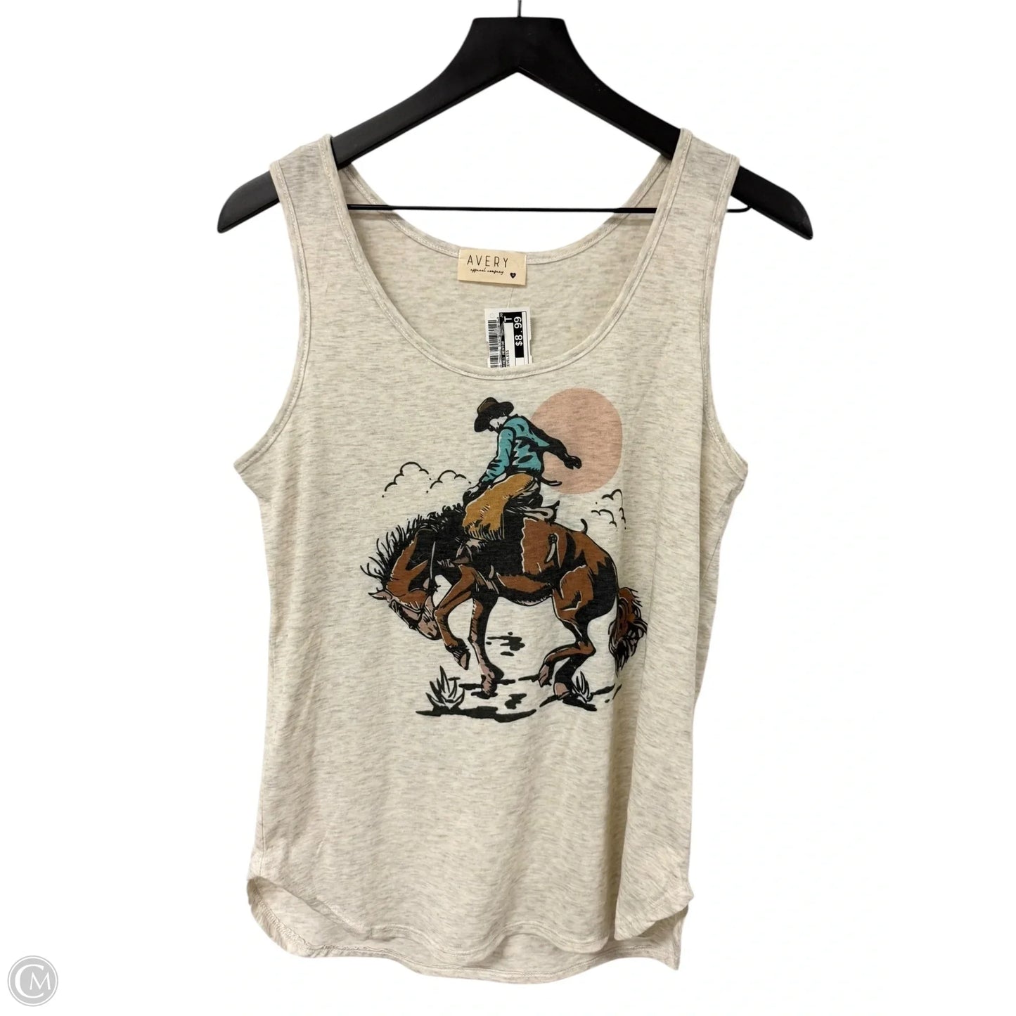 Top Sleeveless By Clothes Mentor In Grey, Size: M