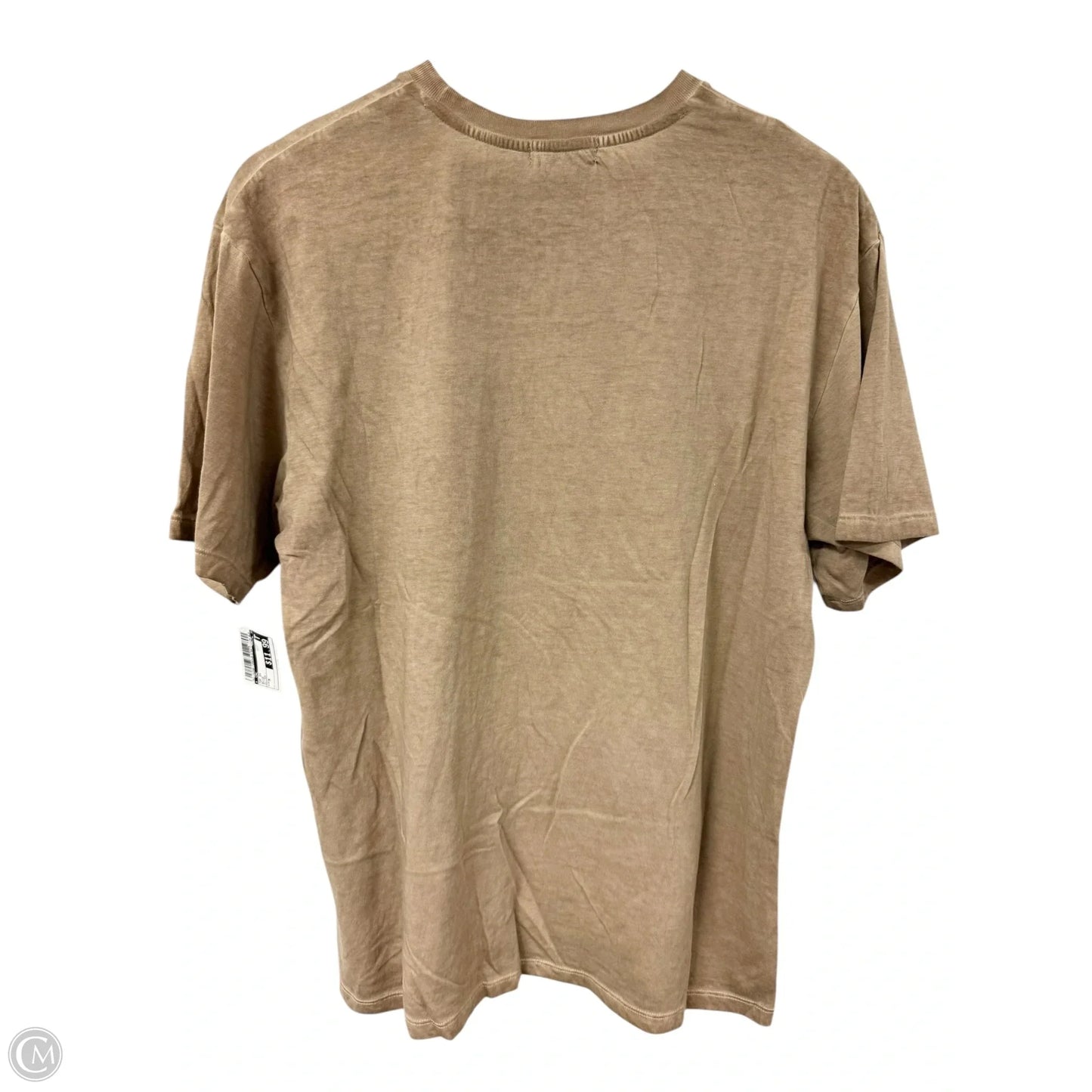 Top Short Sleeve By Cmc In Beige, Size: M