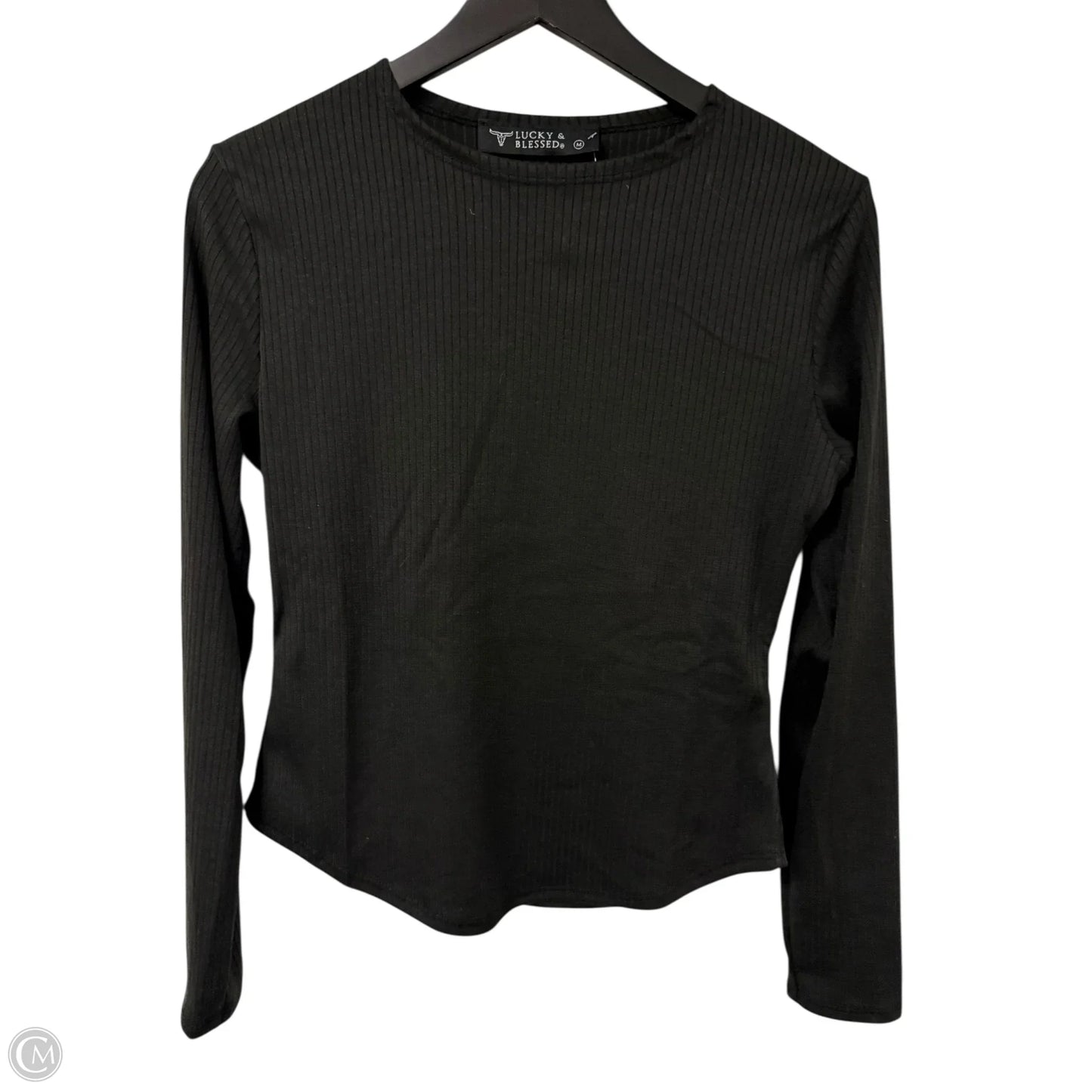 Top Long Sleeve Basic By Cmc In Black, Size: M