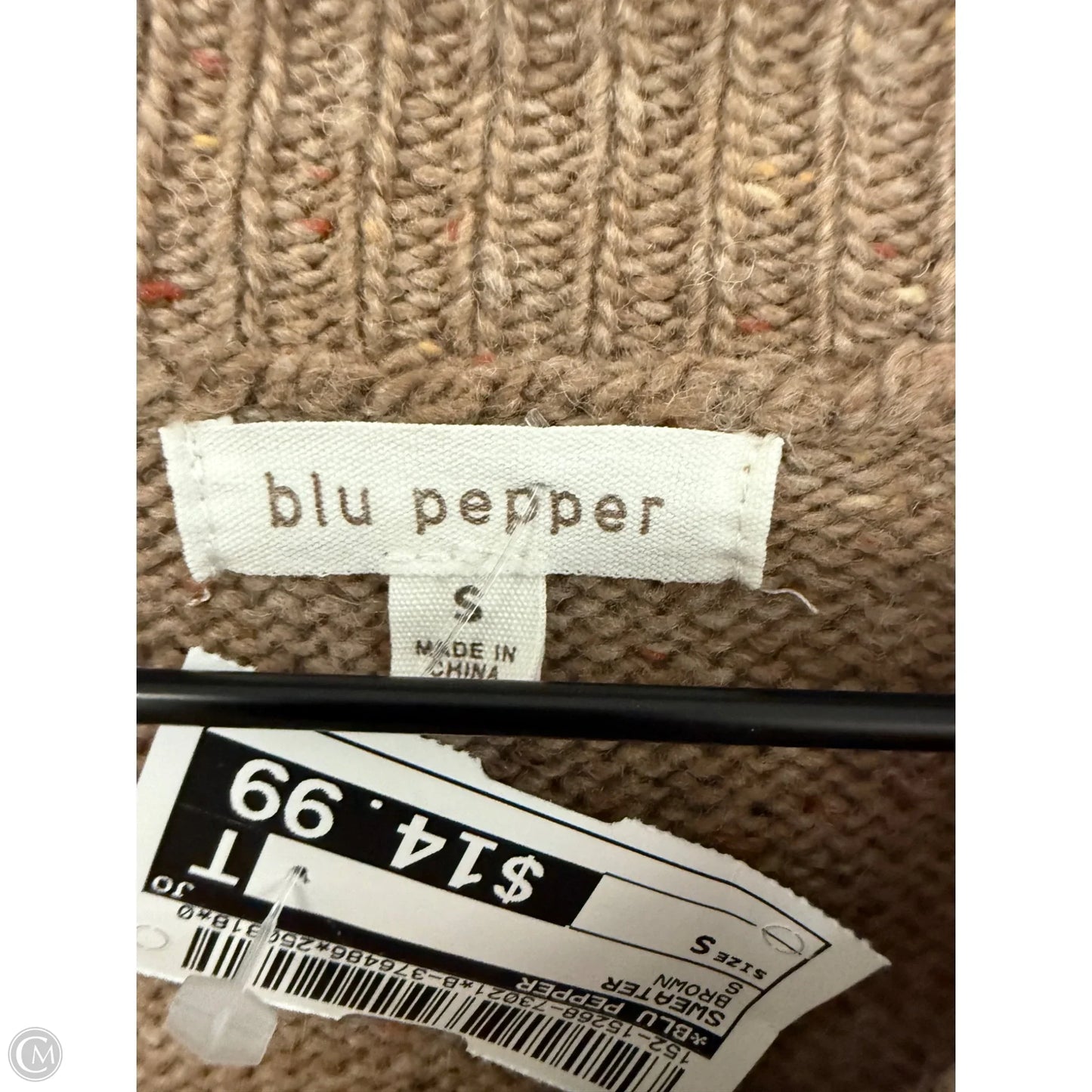 Sweater By Blu Pepper In Brown, Size: S