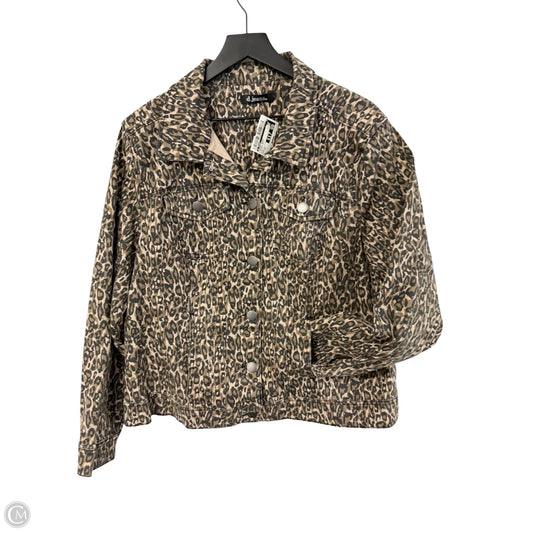 Jacket Denim By D Jeans In Leopard Print, Size: 1x