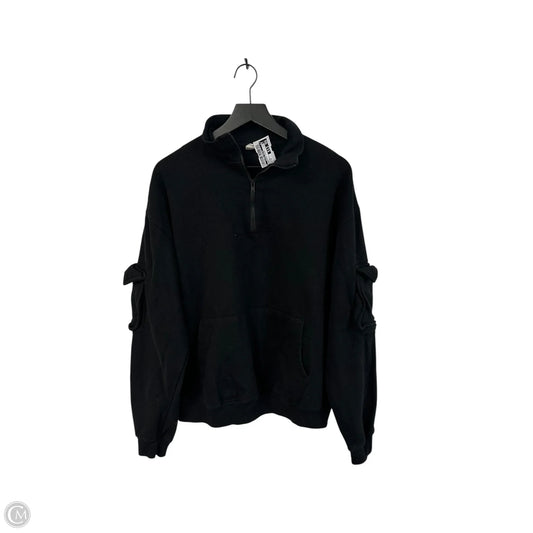 Sweatshirt Collar By Clothes Mentor In Black, Size: M