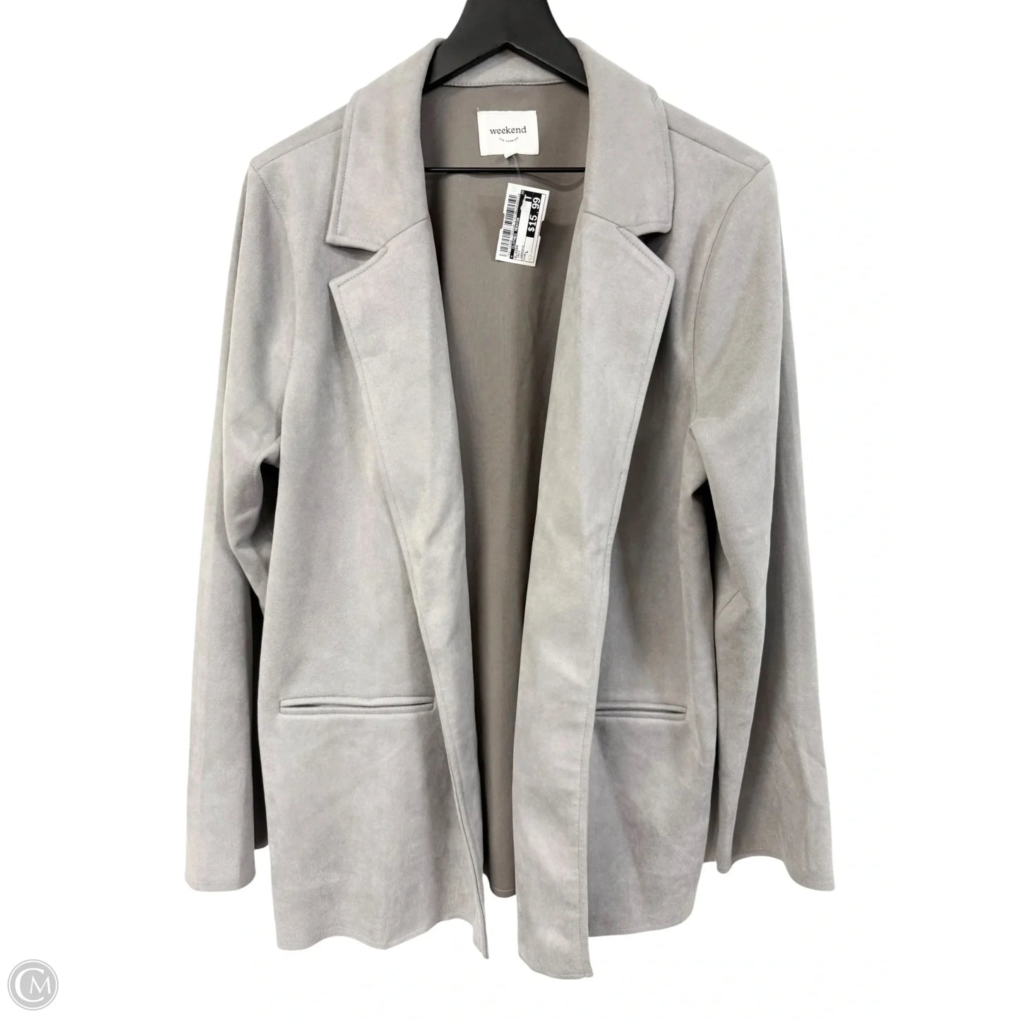 Blazer By Clothes Mentor In Grey, Size: L