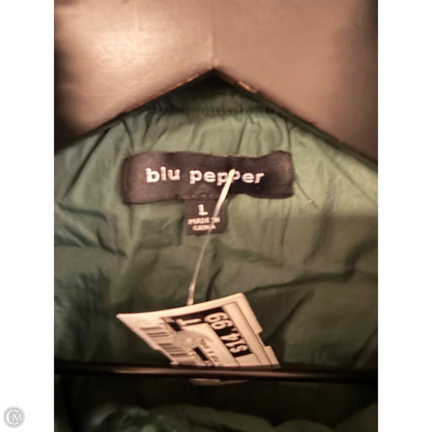 Vest Faux Fur & Sherpa By Blu Pepper In Green, Size: L