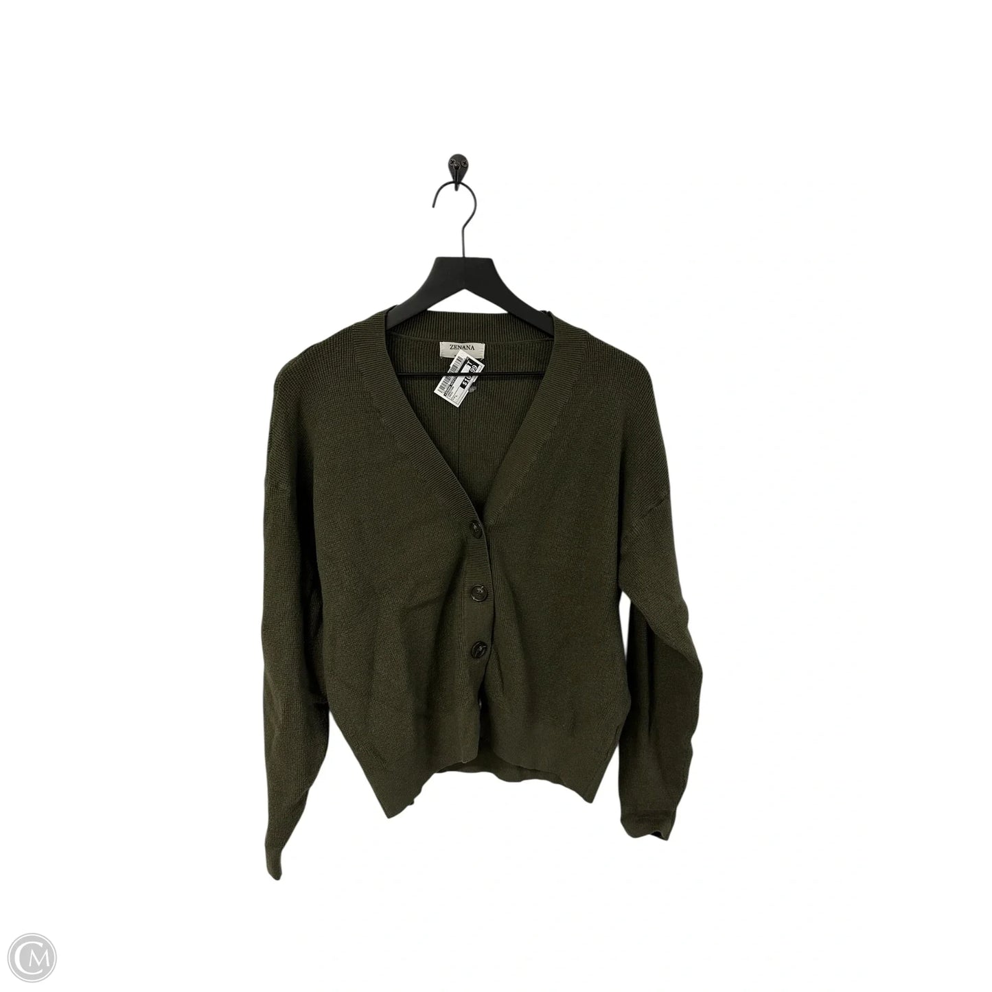 Cardigan By Zenana Outfitters In Green, Size: L