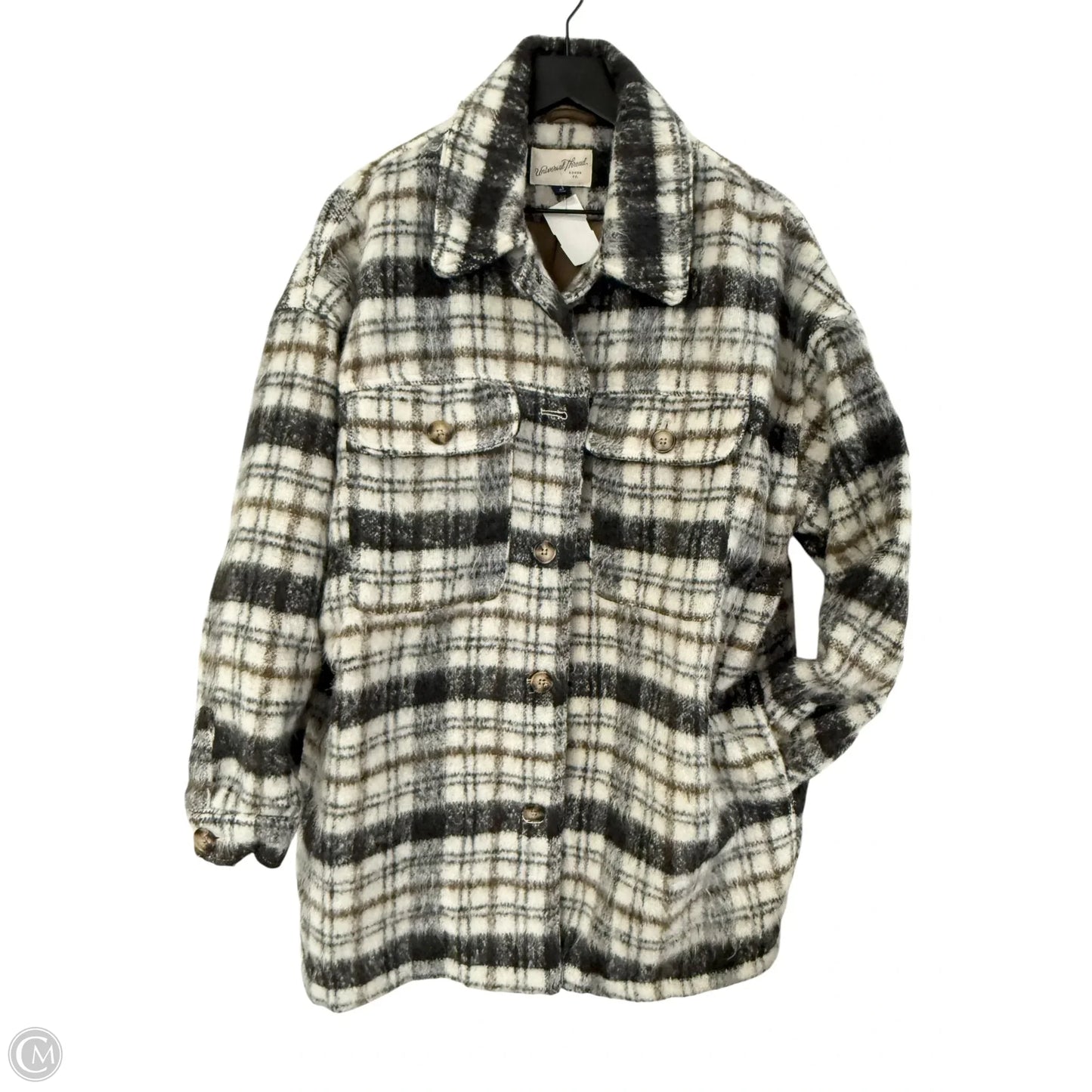 Jacket Shirt By Universal Thread In Black & Brown, Size: Xl
