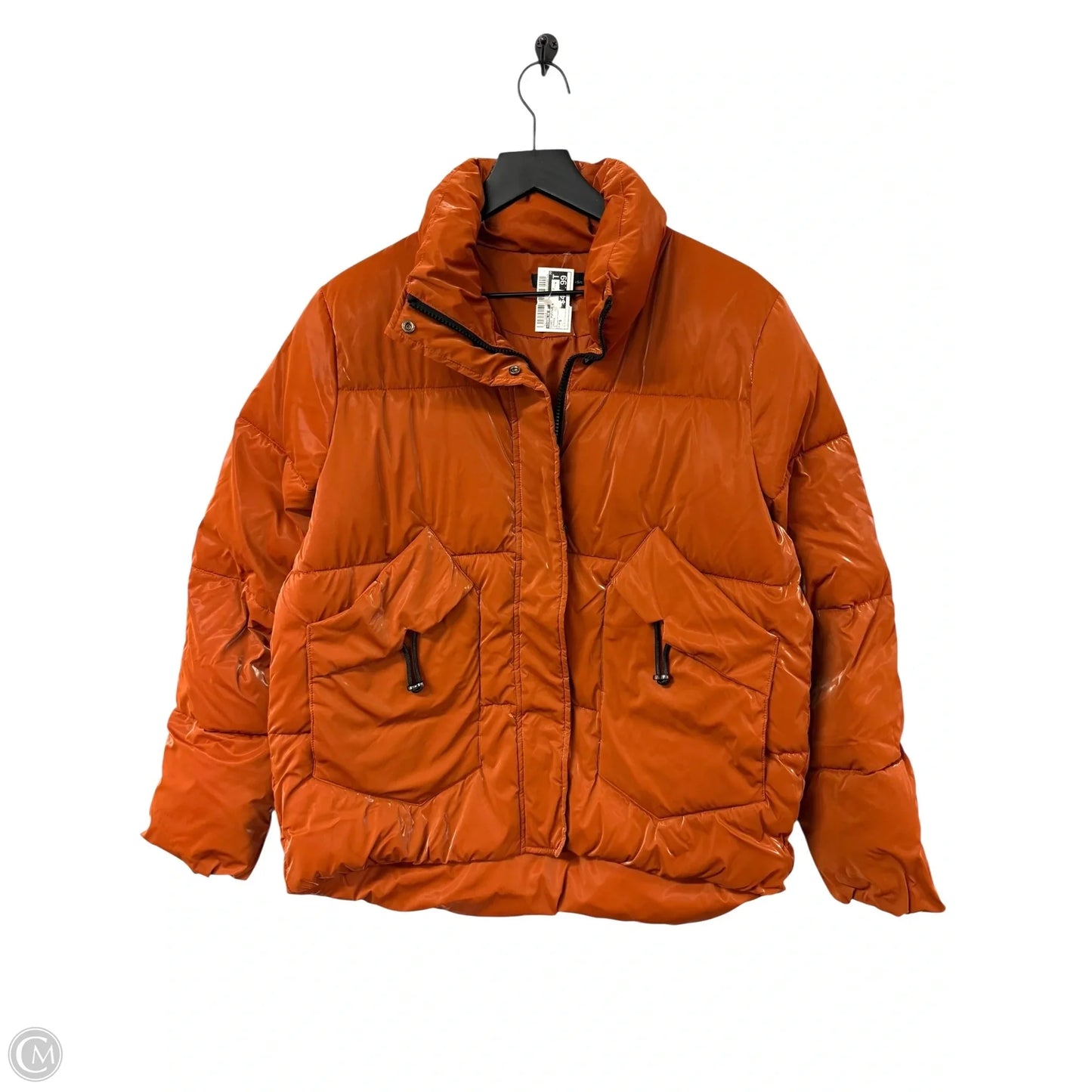 Coat Puffer & Quilted By Charlie B In Orange, Size: S