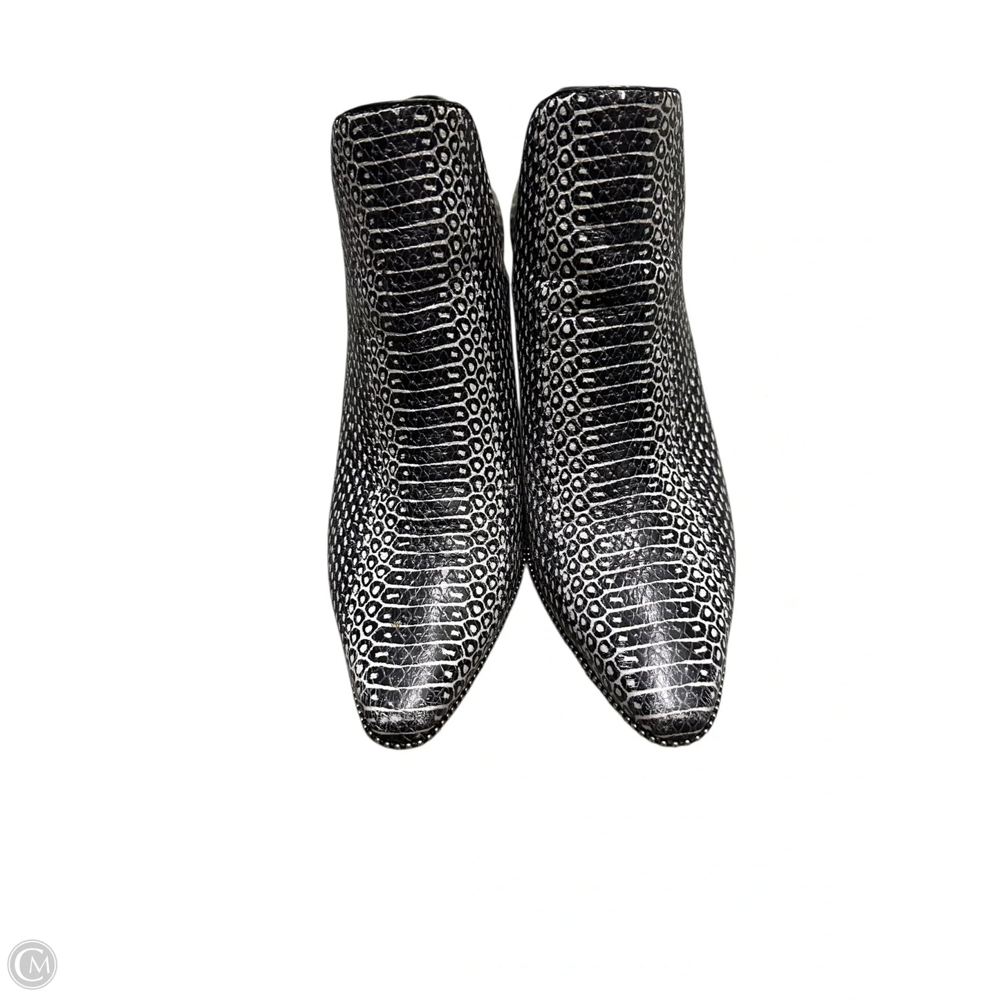 Boots Ankle Heels By Antonio Melani In Black & White, Size: 8.5