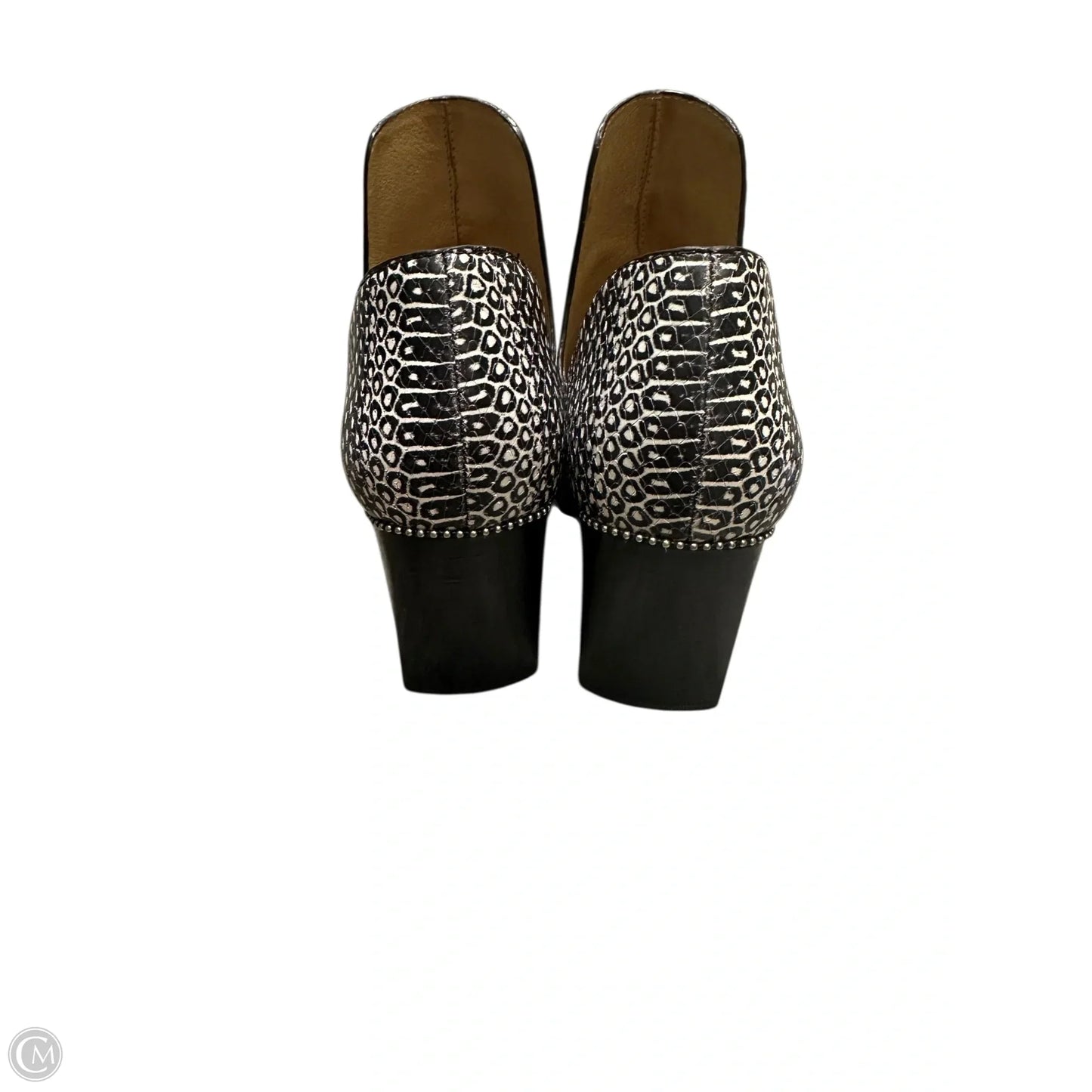 Boots Ankle Heels By Antonio Melani In Black & White, Size: 8.5