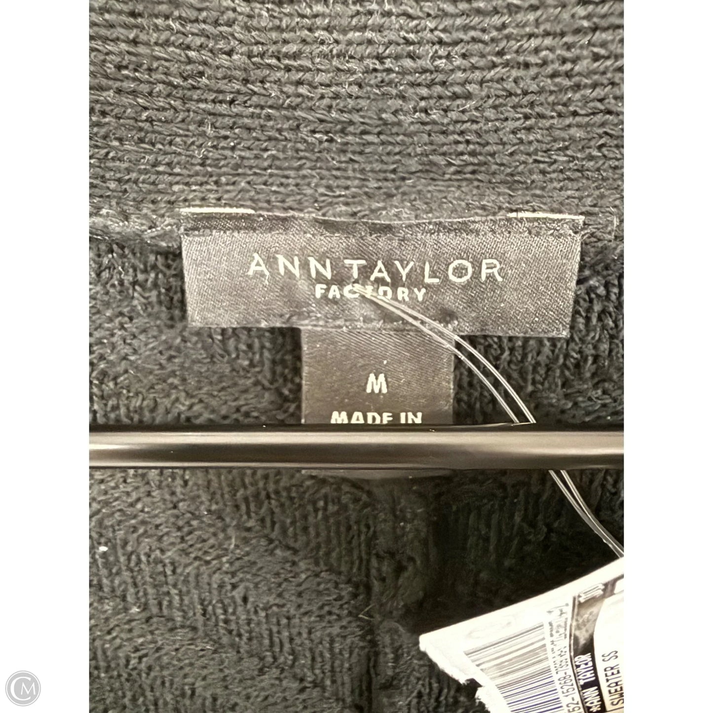 Sweater Short Sleeve By Ann Taylor In Black, Size: M