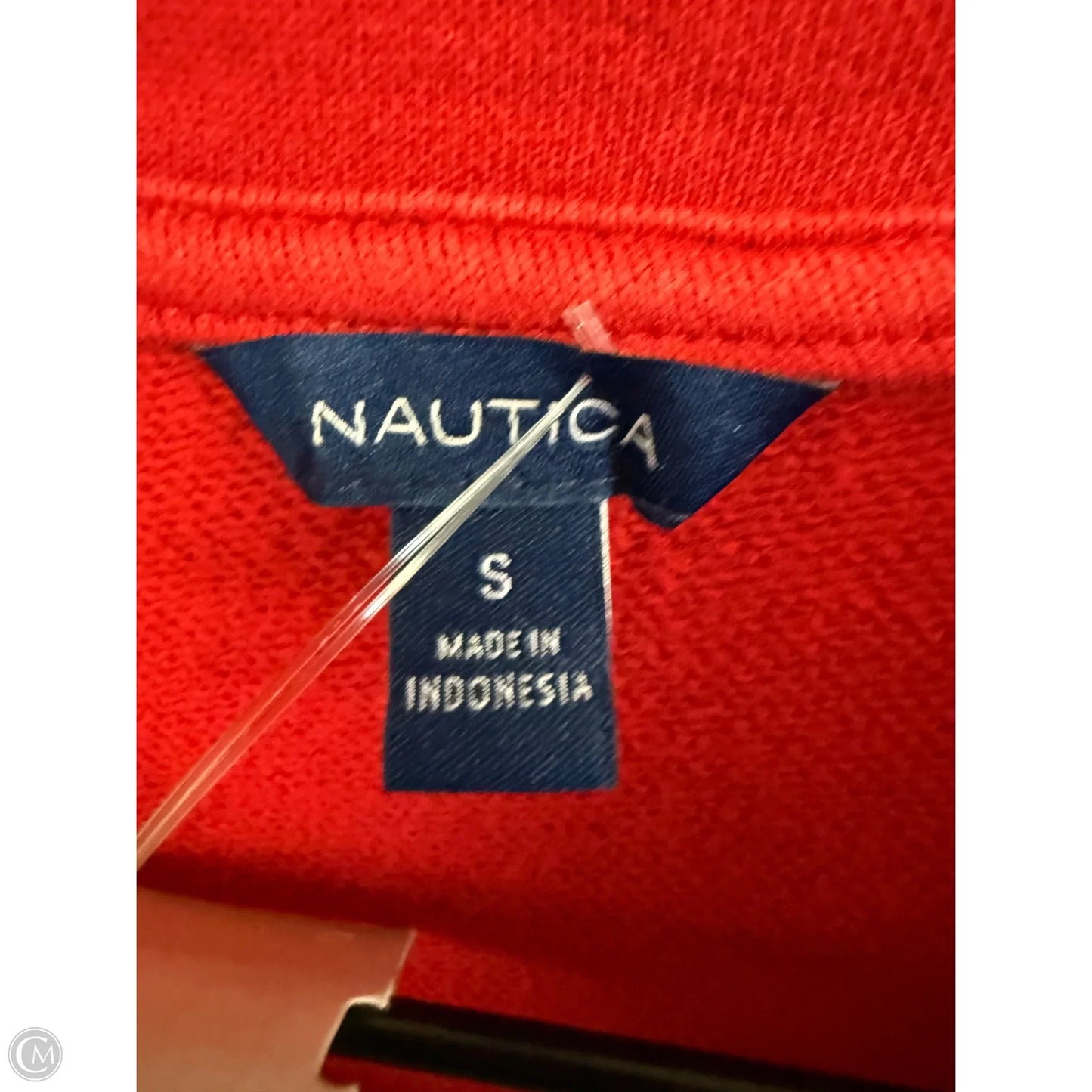 Sweatshirt Collar By Nautica In Blue & Red, Size: S