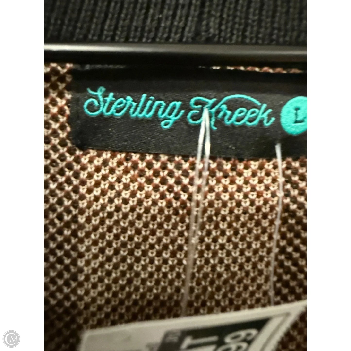 Sweater Cardigan By Cmc In Black & Brown, Size: L