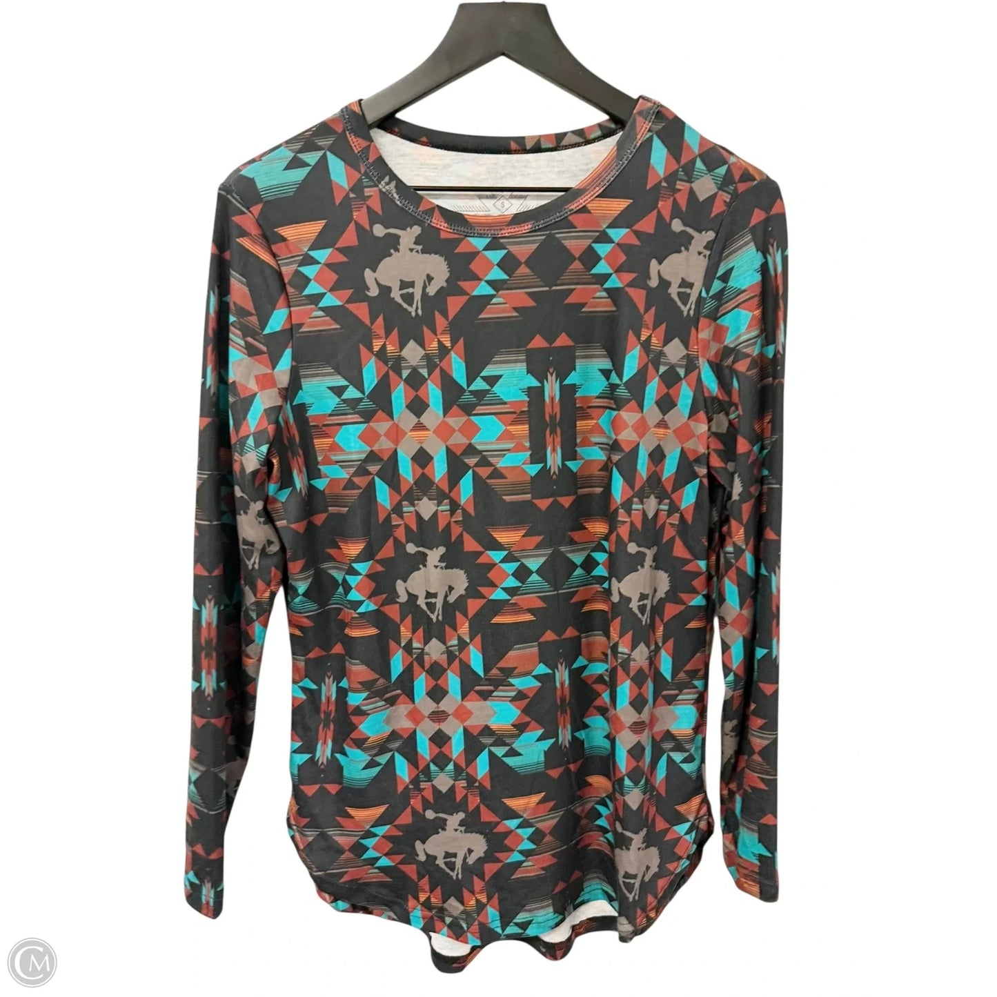 Top Long Sleeve By Crazy Train In Multi-colored, Size: S