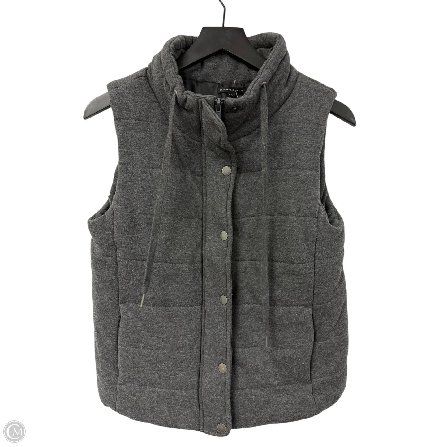 Vest Puffer & Quilted By Staccato In Grey, Size: S