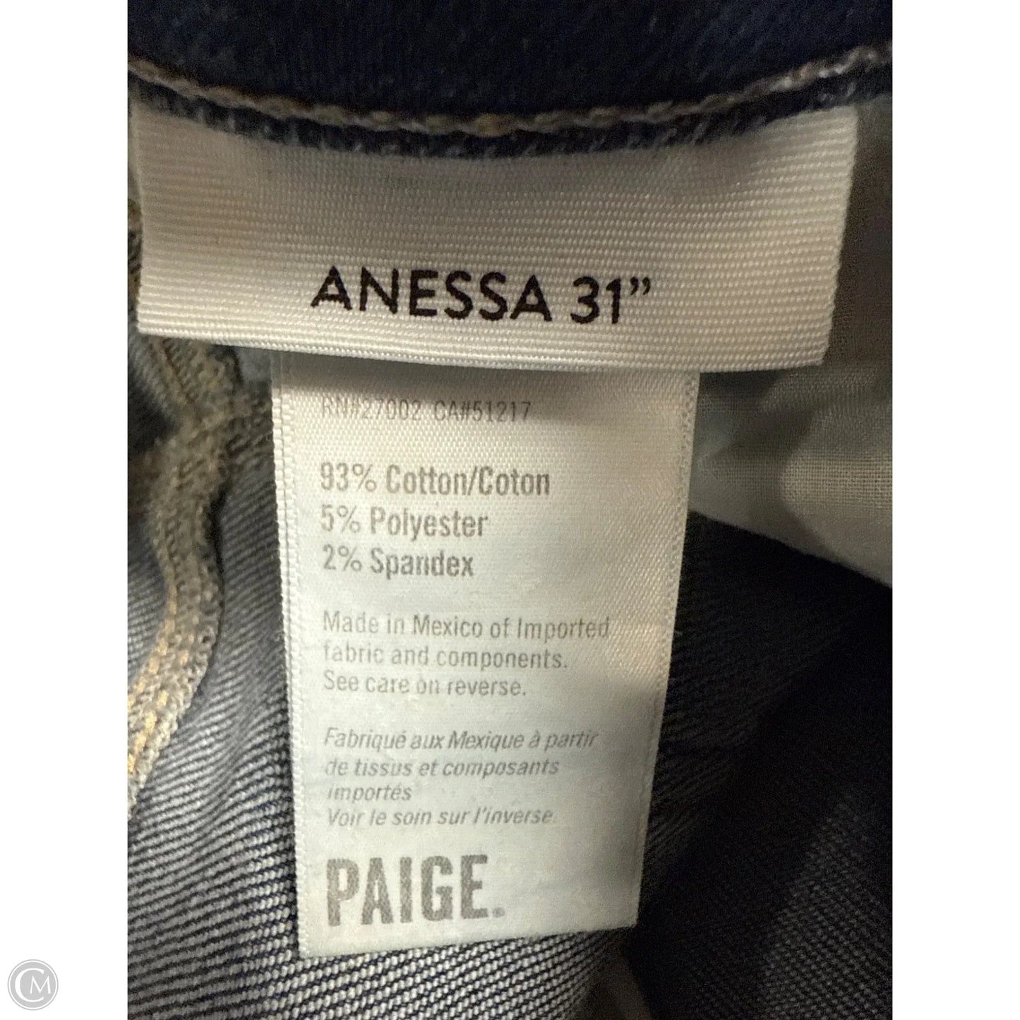 Jeans Wide Leg By Paige In Blue Denim, Size: 6