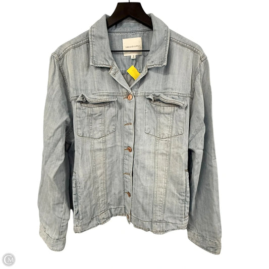 Jacket Denim By Thread And Supply In Blue Denim, Size: 1x
