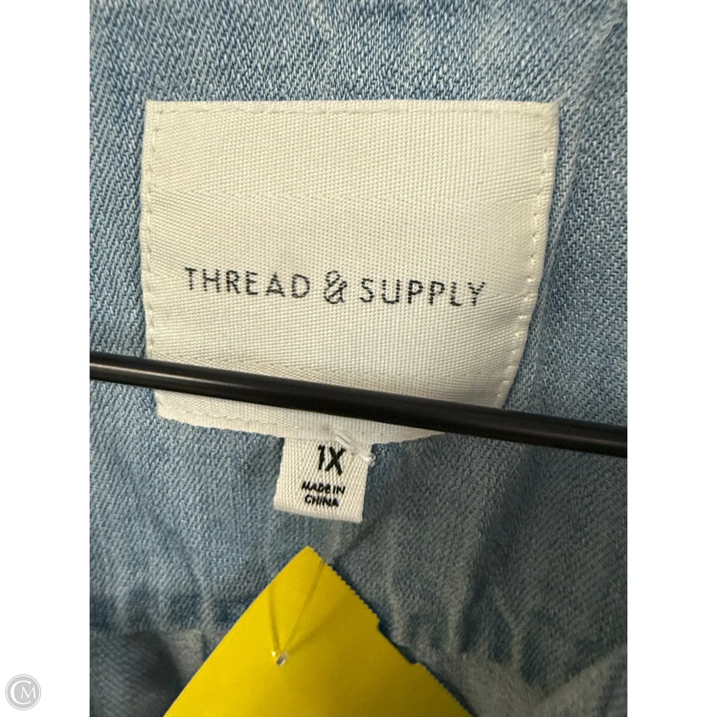 Jacket Denim By Thread And Supply In Blue Denim, Size: 1x
