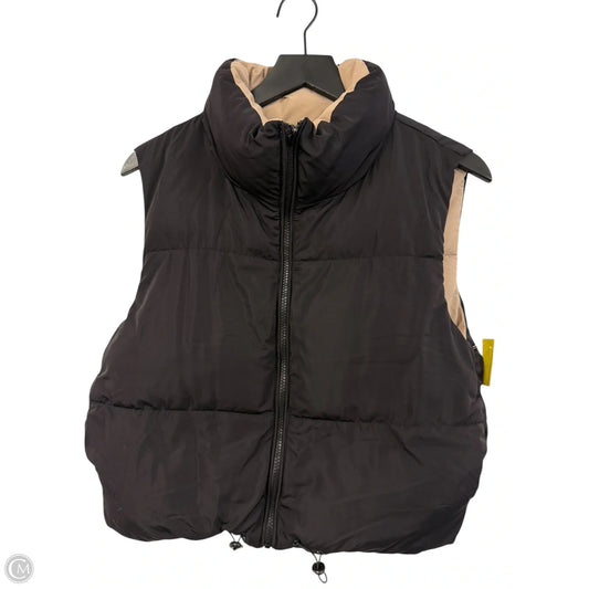 Vest Puffer & Quilted By Love Tree In Black & Tan, Size: S