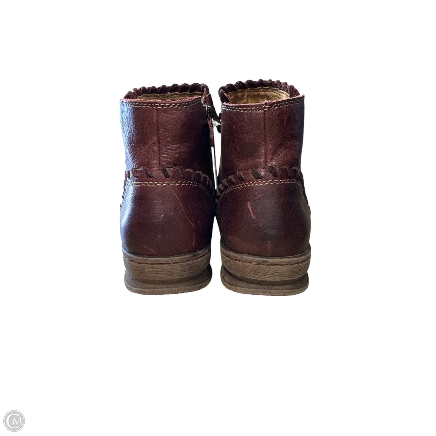 Boots Ankle Flats By Comfortiva In Brown, Size: 9.5