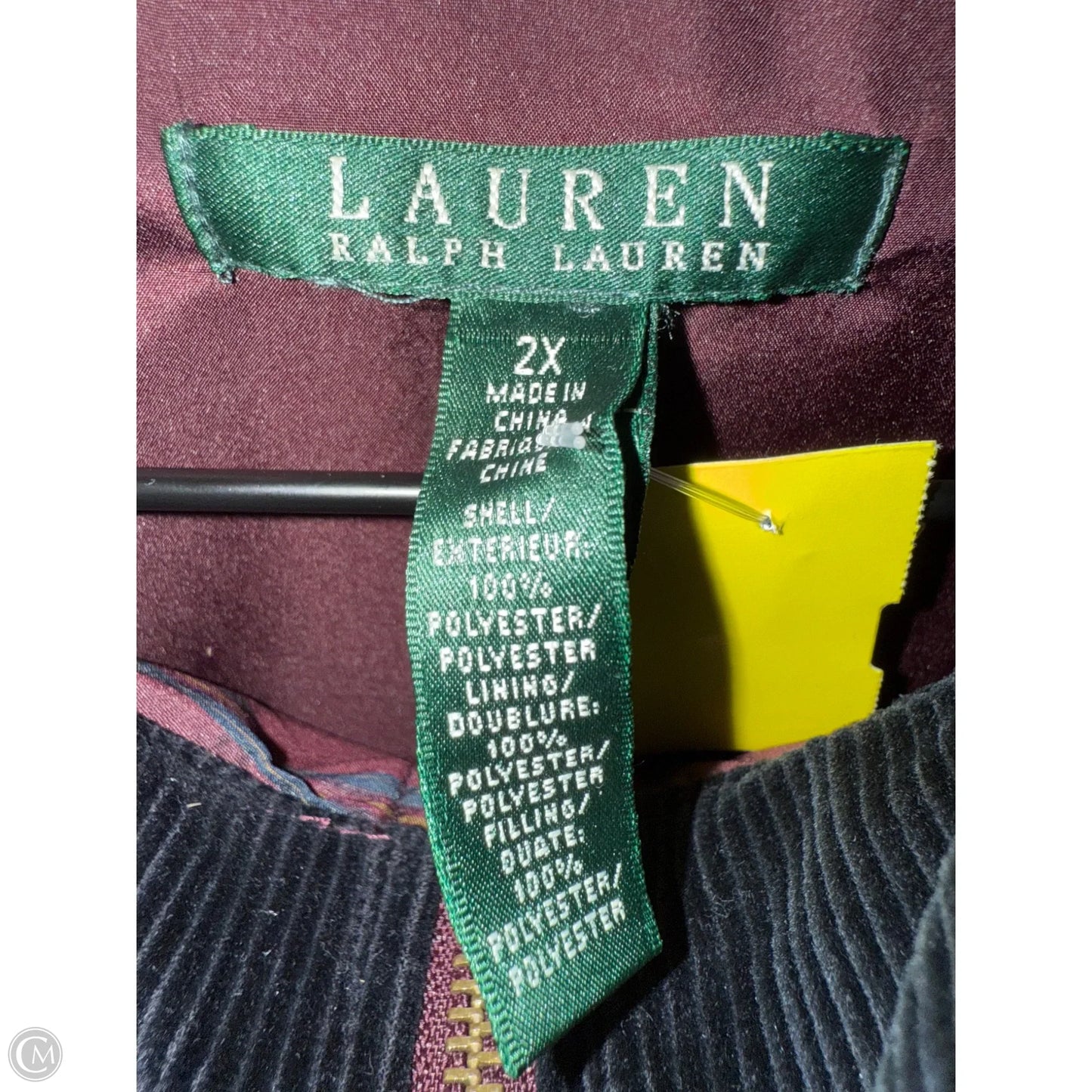 Vest Puffer & Quilted By Lauren By Ralph Lauren In Plaid Pattern, Size: 2x